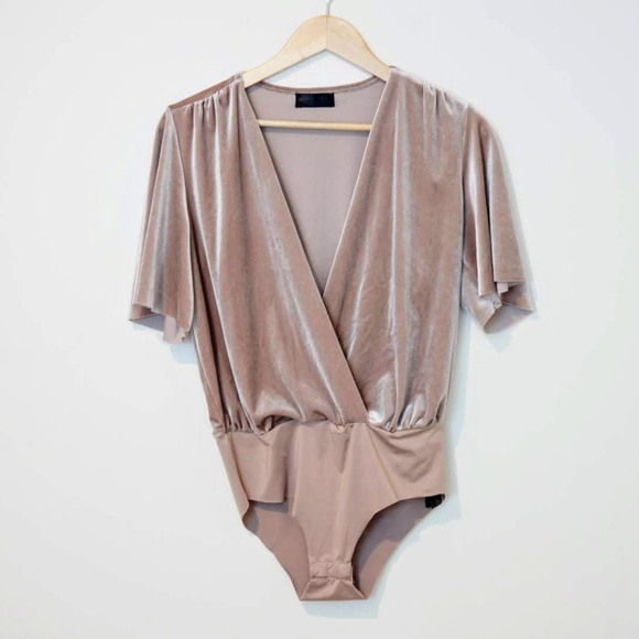 Zara Tops - Zara Velvet Bodysuit